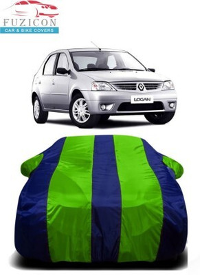 FUZICON Car Cover For Mahindra Logan (With Mirror Pockets)(Green, Blue)