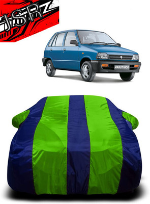J S R Car Cover For Maruti Suzuki 800 Std. LPG (With Mirror Pockets)(Green, Blue)