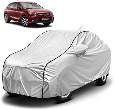 CARZEX Car Cover For Toyota Glanza (With Mirror Pockets)(Silver)