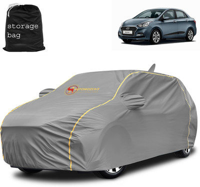 AUTOMOZEXO Car Cover For Hyundai Xcent (With Mirror Pockets)(Grey)