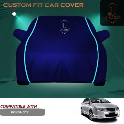 Ukara Car Cover For Honda City (With Mirror Pockets)(Blue)