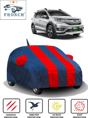 FRONCH Car Cover For Honda BRV (With Mirror Pockets)(Red, Blue)