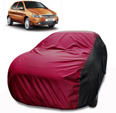 MoTRoX Car Cover For Tata Indica V2 (Without Mirror Pockets)(Maroon, Black)