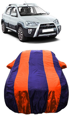 Wegather Car Cover For Toyota Etios Cross 1.4L GD Diesel (With Mirror Pockets)(Orange)