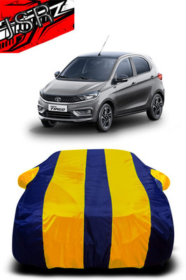 J S R Car Cover For Tata Tiago (With Mirror Pockets)(Yellow, Blue)