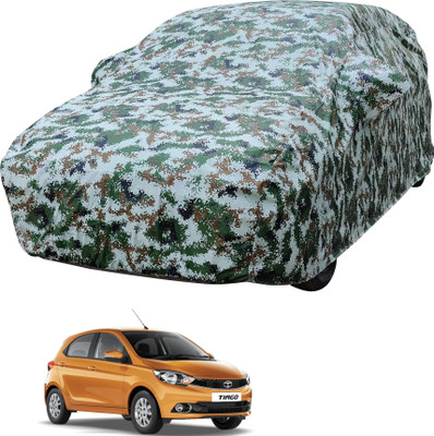 Auto Hub Car Cover For Tata Tiago (With Mirror Pockets)(Multicolor)