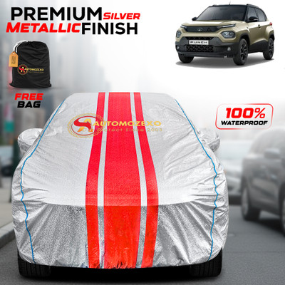 AUTOMOZEXO Car Cover For Tata Punch (With Mirror Pockets)(Silver, For 2025 Models)