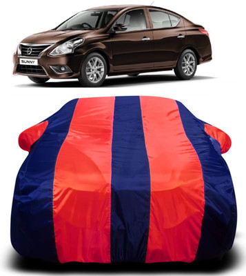 AXLOZ Car Cover For Nissan Sunny (With Mirror Pockets)(Multicolor)