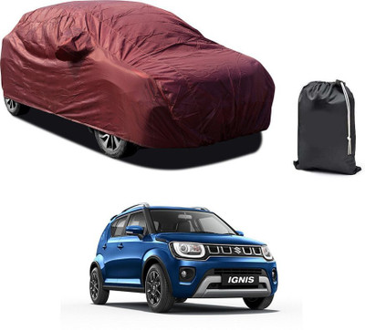 GOSHIV-car and bike accessories Car Cover For Maruti Suzuki Ignis (With Mirror Pockets)(Maroon)