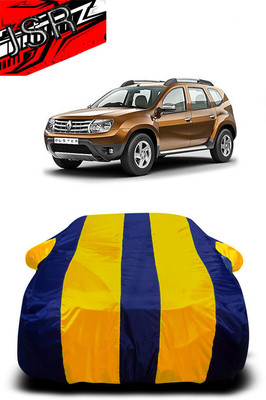J S R Car Cover For Renault Duster (With Mirror Pockets)(Yellow, Blue)