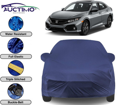 AUCTIMO Car Cover For Honda Civic (With Mirror Pockets)(Blue)