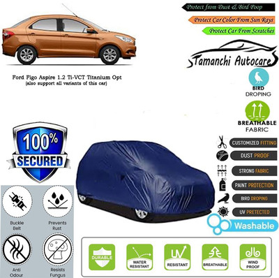 Tamanchi Autocare Car Cover For Ford Figo Aspire 1.2 Ti-VCT Titanium Opt(Blue)