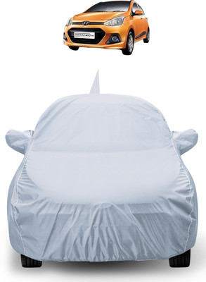 Auto Hub Car Cover For Hyundai Grand i10 (With Mirror Pockets)(Silver)