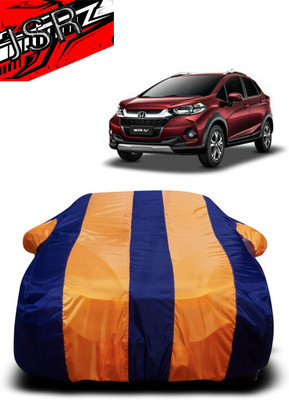 J S R Car Cover For Honda WRV (With Mirror Pockets)(Orange, Blue)