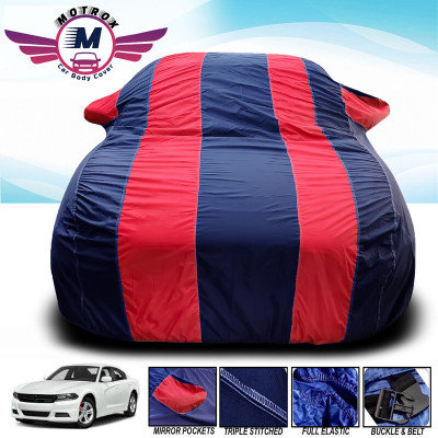 MoTRoX Car Cover For Mahindra Thar (With Mirror Pockets)(Red, Blue)