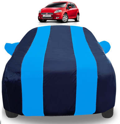 Auto Hub Car Cover For Fiat Punto (With Mirror Pockets)(Blue)
