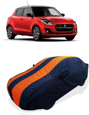 Coxtor Car Cover For Maruti Suzuki Swift ZXI (With Mirror Pockets)(Orange)