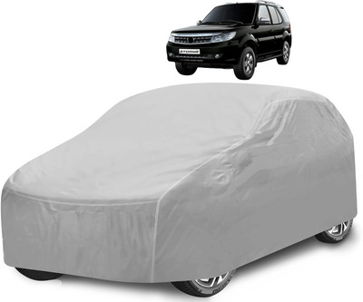 Caronix Car Cover For Tata Safari Storme (With Mirror Pockets)(Silver)