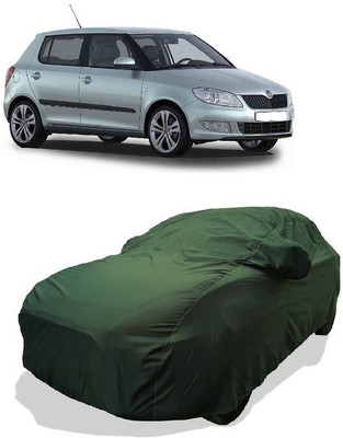 Coxtor Car Cover For Skoda Fabia 1.2 TDI (With Mirror Pockets)(Green)