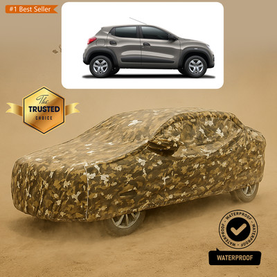 CODOKI Car Cover For Renault Kwid RXL (With Mirror Pockets)(Yellow, White)