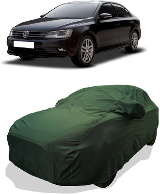 QLAX Car Cover For Maruti Jetta 2.0L TDI Trendline (With Mirror Pockets)(Green)