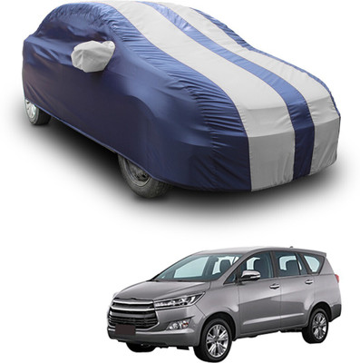 SS FOR YOUR SMART NEEDS Car Cover For Toyota Innova Crysta (With Mirror Pockets)(White, Blue)