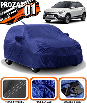 prozas Car Cover For Hyundai i20 Active (With Mirror Pockets)(Blue)