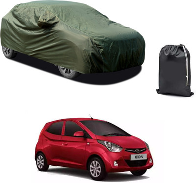 CODOKI Car Cover For Hyundai Eon (With Mirror Pockets)(Green)