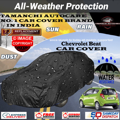 Tamanchi Autocare Car Cover For Chevrolet Beat(Black)