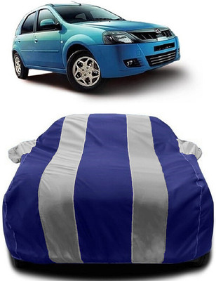 Autoprime Car Cover For Mahindra E Verito D4 Electric (With Mirror Pockets)(White, Blue)