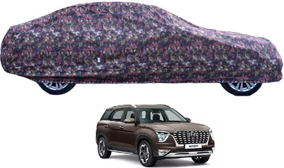 Auto Hub Car Cover For Hyundai Alcazar (With Mirror Pockets)(Green)
