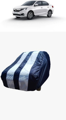 SRI GORAKHNATH TRADERS Car Cover For Honda Amaze SX i-VTEC (Without Mirror Pockets)(White, Blue)