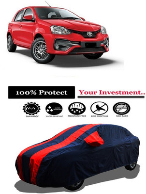 Amexride Car Cover For Toyota Etios Liva 1.4 VXD Dual Tone Diesel (With Mirror Pockets)(Red)