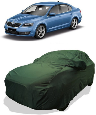 Coxtor Car Cover For Skoda Octavia 2.0 TDI AT Style Diesel (With Mirror Pockets)(Green)
