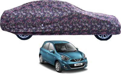 MOCKHE Car Cover For Nissan Micra (With Mirror Pockets)(Green)