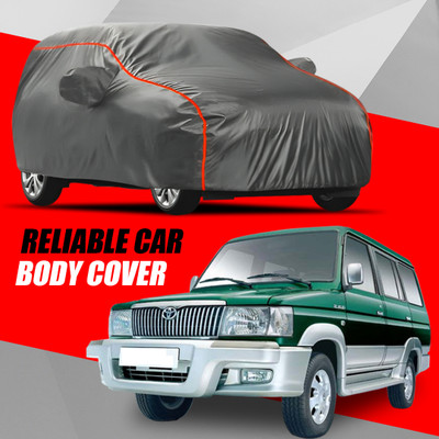 CAVS Car Cover For Toyota Qualis (With Mirror Pockets)(Multicolor)