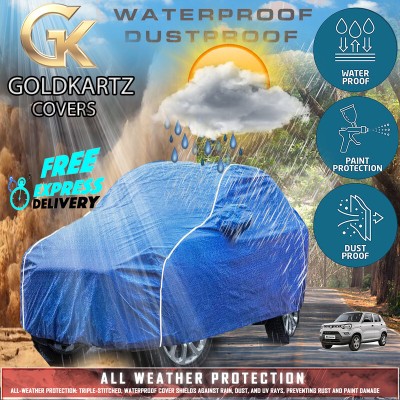 GOLDKARTZ Car Cover For Maruti Suzuki S-Presso (With Mirror Pockets)(Blue)