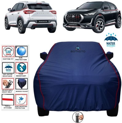 BOTAUTO Car Cover For Nissan Magnite, Universal For Car (With Mirror Pockets)(Blue, Red, For 2008, 2009, 2010, 2011, 2012, 2013, 2014, 2015, 2016, 2017, 2018, 2019, 2020, 2021, 2022, 2023 Models)