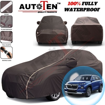 AutoTen Car Cover For Maruti Grand Vitara, Universal For Car (With Mirror Pockets)(Brown, White)