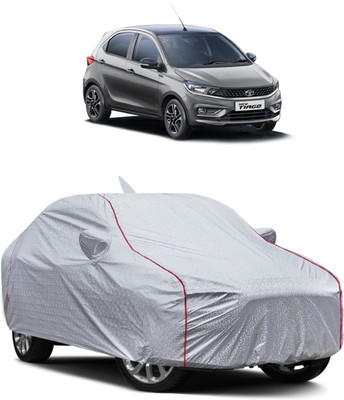 FRONCH Car Cover For Tata Tiago (With Mirror Pockets)(Silver)