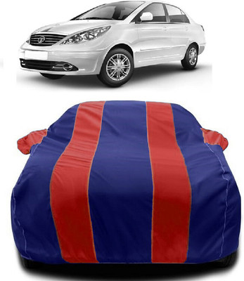Autoprime Car Cover For Tata Manza (With Mirror Pockets)(Red, Blue)