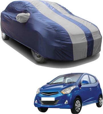 SS FOR YOUR SMART NEEDS Car Cover For Hyundai Eon (With Mirror Pockets)(Silver, Blue)