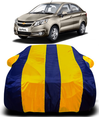 AXLOZ Car Cover For Chevrolet Sail (With Mirror Pockets)(Multicolor)