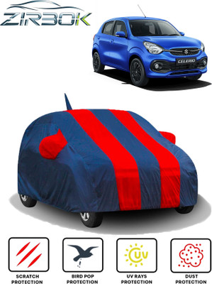 ZIRBOK Car Cover For Maruti Suzuki Celerio (With Mirror Pockets)(Red, Blue)