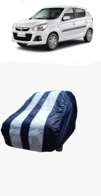 ATBROTHERS Car Cover For Maruti Suzuki Alto K10 (Without Mirror Pockets)(White, Blue)