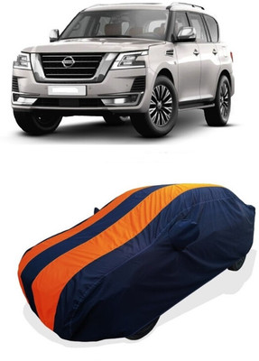 Coxtor Car Cover For Nissan Patrol (With Mirror Pockets)(Orange)