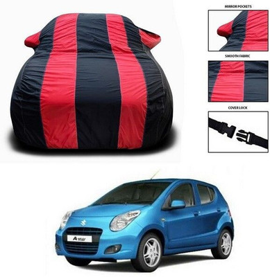 ANTHUB Car Cover For Maruti Suzuki Alto 800 (With Mirror Pockets)(Red, Black)