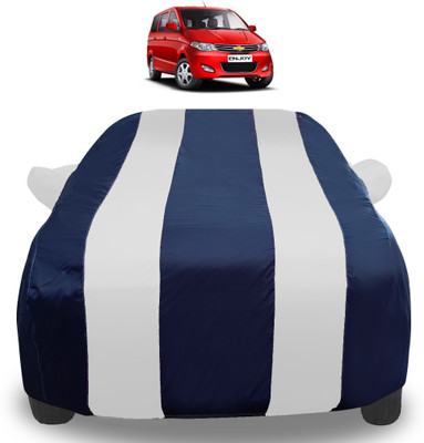Auto Hub Car Cover For Chevrolet Enjoy (With Mirror Pockets)(Silver)