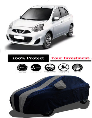 Amexride Car Cover For Nissan Micra XL Option CVT Petrol (With Mirror Pockets)(Grey)