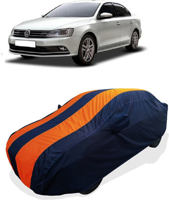 Coxtor Car Cover For Volkswagen Jetta 2.0L TDI Highline AT (With Mirror Pockets)(Orange)